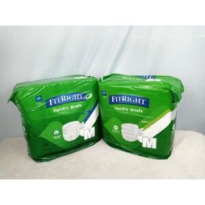 Medline FitRight OptiFit Briefs Adult Diapers  M 32"- 44" Extra Absorbency 40 Ct